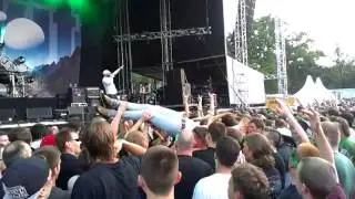 First person view of metal festival area to the mosh pit - Live @ Aerodrome festival 2014 Prague