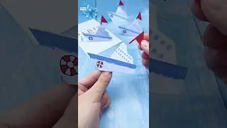 How to make a paper ship look|| Paper artcraft video ⛵🤡🥰 #shorts #art #craft #papercraft #diy