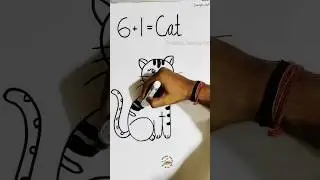 drawing from number 6 and 1| How to draw a cat | cat drawing easy | cat drawing trick with number