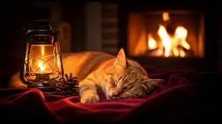 Cat Comfort Zone Music 432Hz 🐾 Warm Healing Fireplace For Deep Sleep And Calm
