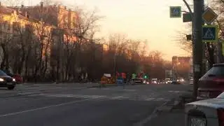 Russian fire truck URAL AC 3,0-40 follow to emergency calling *yelp*