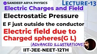 Electric Field due to Charged spheres |Electrostatic Pressure |Electrostatics|Sandeep arya| IIT-JEE