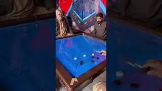 New trick shot Carrom king 🤴#shorts