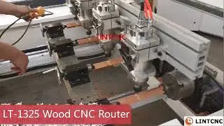 4 Axis Cylindrical Muti-Head1325 Rotation Axis Woodworking CNC Router