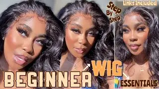 Must Have 🤤 Beginner Lace Front | Wig Essentials | Fluffy Edges + Wand Curls | Ft Hurela Hair