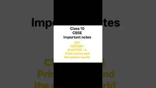 CLASS 10 || IMPORTANT NOTES 🔔🔔 || SST || HISTORY || chapter - 5 PRINT CULTURE AND THE MODERN WORLD