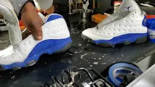 Jordan 13 Hyper Royal Sneaker Restoration (Standard Deep Clean Suede Treatment)