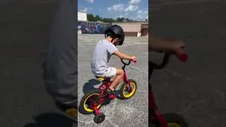 Learning how to ride my Lightning McQueen bike 🚴💥🏎 #adventures #speed #bikelife #fun