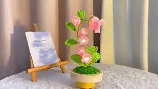 Handmade Crochet Lily of the Valley Lamp #handmade #crochet #gift #hypoallergenic #loveyou