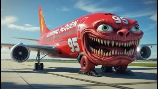 😱✈️ OMG! Lightning McQueen Turns Into a Monster Plane! Epic Transformation Story #ai #animation #貓咪