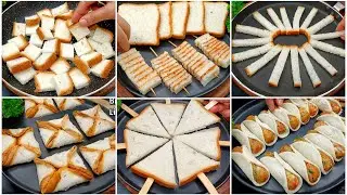6 Easy Bread Snacks Recipe | New Recipe | White Bread Snacks Recipe | Evening Snacks |Snacks Recipes
