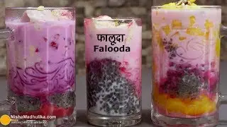 फालूदा कुल्फी व सेव बनायें - मैंगो- स्ट्राबैरी के स्वाद में । Mango Falooda & Strawberry Falooda