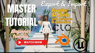 Export and import avatar with textures from Clo3d to Blender to Unreal engine 5