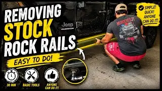 Taking Off Stock Rubicon Rock Rails On My Gladiator | FAST & EASY! 