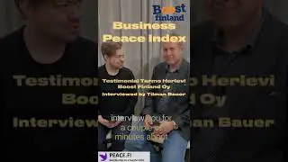 Business Peace Index Testimonial Tarmo Herlevi, Boost Finland Oy (with subtitles)