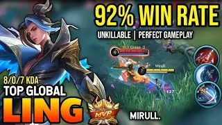 92% WIN RATE! LING BEST BUILD 2022 | TOP GLOBAL LING GAMEPLAY | MOBILE LEGENDS✓