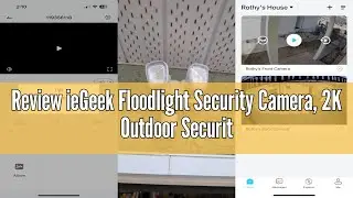 Review ieGeek Floodlight Security Camera, 2K Outdoor Security Camera w/2600-lumen Light, 2.4G WiFi W