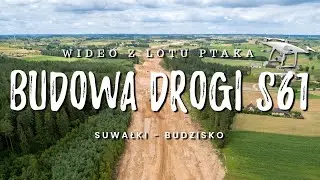 Via Baltica S61 Suwałki-Budzisko. Budowa drogi ekspresowej z lotu ptaka, lipiec 2020 [4K]