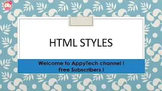 HTML BASIC #7 | HTML Styles