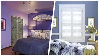 75 Blue Bedroom With Purple Walls Design Ideas You'll Love ⭐️