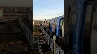 R143 Paramount Wrap L Train departing Broadway Junction