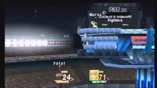 SSBB - Fatal (Snake) Vs Marss (Zero Suit Samus) - Mega Mass Madness 5