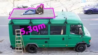 Eine Dachterrasse für unseren Camper - Mercedes Benz 711d