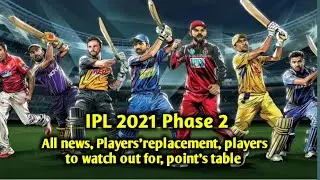 IPL 2021 Phase 2: Player's Replacement list, All news, player's to watch out for | IPL 2021