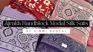 Ajrakh Handblock Modal Silk Suits |  Handblock Prints | Premium Indian Handloom