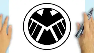 HOW TO DRAW THE S.H.I.E.L.D LOGO (MARVEL UNIVERSE)