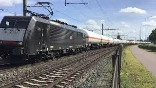 DB Cargo 189 095 -3 With Gas Tankers Freight Train at Blerick the Netherlands, September 19-2023👍👍👍🚂