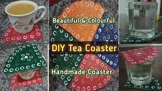 Easy tea coaster || diy coaster || cardboard tea coaster