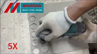 Moissan's 35mm tile diamond drills drilling testing