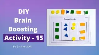 DIY Brain Boosting Activity - 15(English Version) | Shapes Puzzle | Kids learning