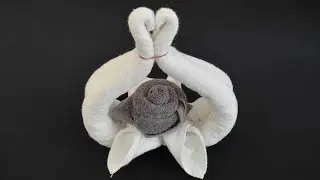 Towel art Flower Basket - Towel Folding Design