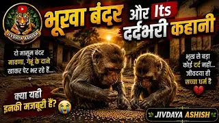 भूखा बंदर और उसकी दर्दभरी कहानी | Monkey Eating Grains