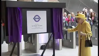 Queen Elizabeth II opens the Elizabeth (underground/tube) Line (UK) - BBC London News - 17 May 2022