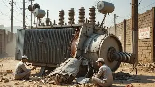 Incredible Burnt Transformer Repair | Coil Melted, Oil Leaked & Fully Rebuilt