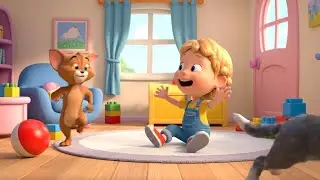 Tom & Jerry Chased a Bouncing Ball Around | Nursery Rhymes for Kids & Baby Songs