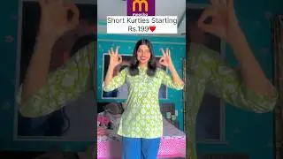 Meesho short kurties starting Rs.199 #meesho #meeshohaul #meeshofinds #ytshorts #shorts #stree2