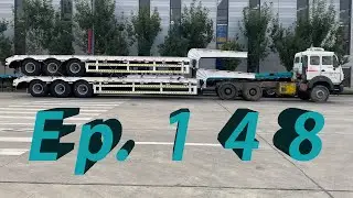 P148 Lowboy Semi Trailer Packed Two Units For Zimbabwe Big Huge Volume Item Market By RoRo Vessel