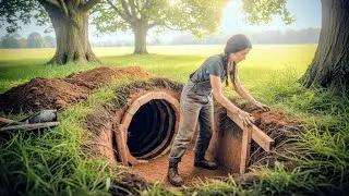 Build safe underground shelters and forage for food from nature