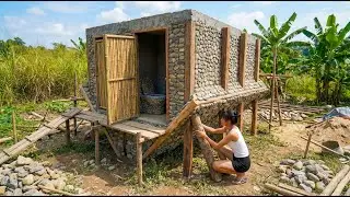 Young Girl Builds a New Toilet With a Unique and Eye-Catching Design | Rural Life