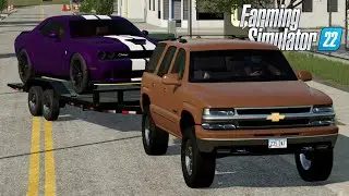 FS22 - 2002 Chevrolet Tahoe LT V8 CAR HAULER - NEW Car mod for Farming Simulator 2022 Roleplay
