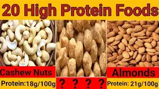 Top 20 High Protein Foods | Exact Protein Content Per 100g||