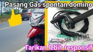 CARA MEMASANG GAS SPONTAN DOMINO & HANDGRIP KAZE di MOTOR BEAT FI #tutoroal