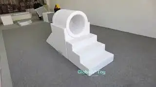 White Soft Play Slide and Climbing Set for Toddlers | Indoor Playground & Preschool Equipment 2025