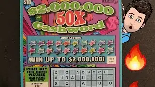 $2,000,000 50x Cashword MA Lottery (5/22) Hot 🔥 Ticket