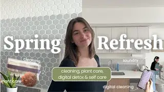 Spring Refresh: Cleaning my home, Plant Care, Digital Cleaning & Self-Care