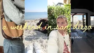 my weekend in san diego 🐚🤍 spending time alone, picnicking at the beach, and trying pilates